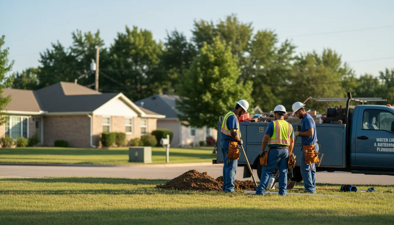 Residential water line and bathroom plumbing service in Hazelton, KS